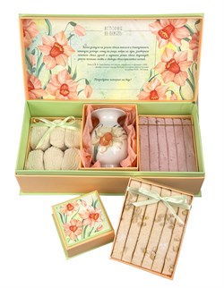 Коломенская пастила  подарочный набор с вазой  "Нарцисс" муз. коробка 1926