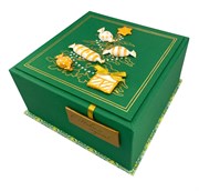 Новогодний торт "Елочка" с апельсиновым джемом. Музыкальная коробочка.