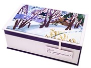 Подарочный набор ассорти "Снегопад", музыкальная коробка